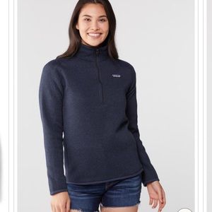 Patagonia women’s navy better sweater quarter zip size small